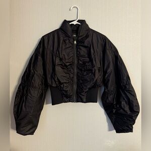 Free People Movement XS NWOT Black Cropped Long Sleeve Coat/Jacket